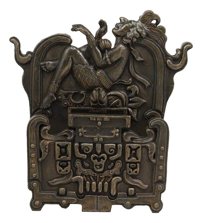 Ebros Gift Ebros Mexica Aztec Maya Gods And Goddesses Mesoamerican Pictogram Symbols Business Card Holder Figurine 5.75" High As Vanity Or Decorative Storage Decor For Office Study Desk Organizer
