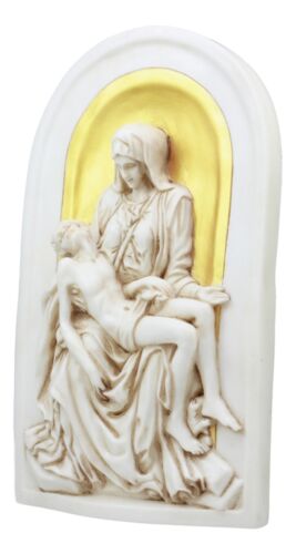 Ebros Gift Ebros Michelangelo Saint Peter's Basilica La Pieta Wall Decor Plaque Figurine Resin
