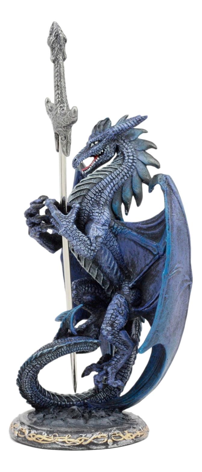 Ebros Gift Ebros Midnight Storm Blade Ruth Thompson Dragon Holder Statue With Letter Opener Knife