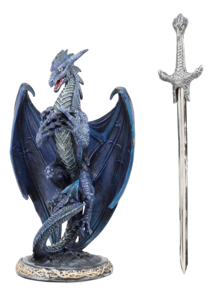 Ebros Gift Ebros Midnight Storm Blade Ruth Thompson Dragon Holder Statue With Letter Opener Knife