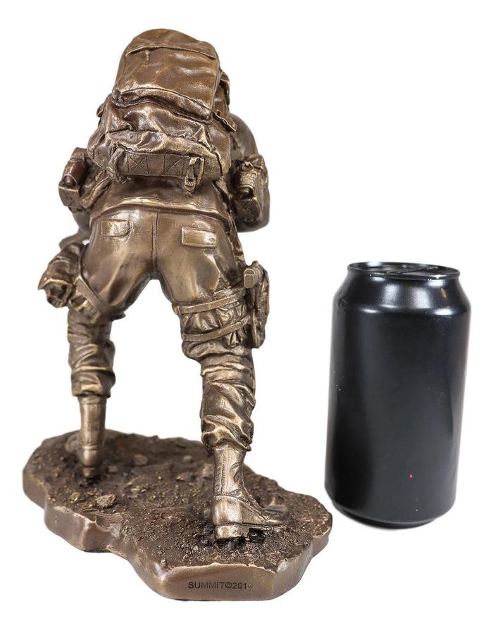 Ebros Gift Ebros Military Marine Infantry Soldier With Rifle Taking Ground Statue 9.5"Tall