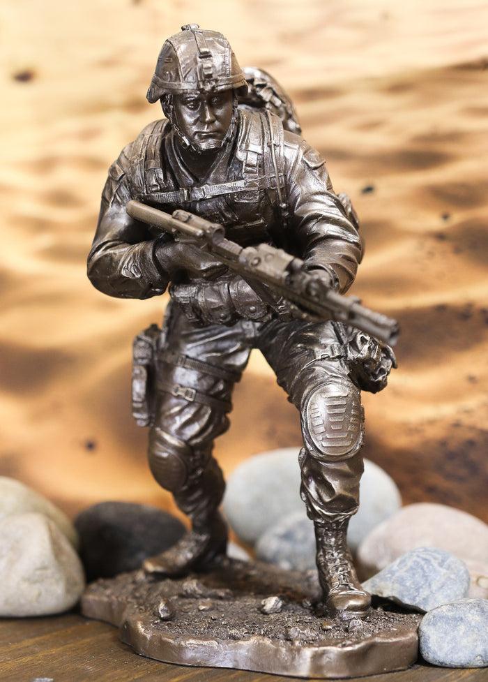 ebros gift Ebros Military Marine Infantry Soldier with Rifle Taking Ground Statue 9.5"Tall