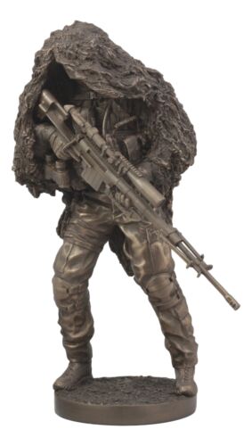 Ebros Gift Ebros Military Marksman Marine Camouflage Sniper Statue Modern Warfare Specialist Unit Figurine Behind Enemy Lines