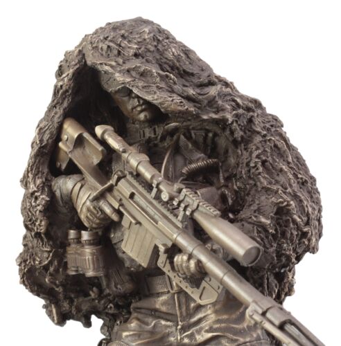 Ebros Gift Ebros Military Marksman Marine Camouflage Sniper Statue Modern Warfare Specialist Unit Figurine Behind Enemy Lines