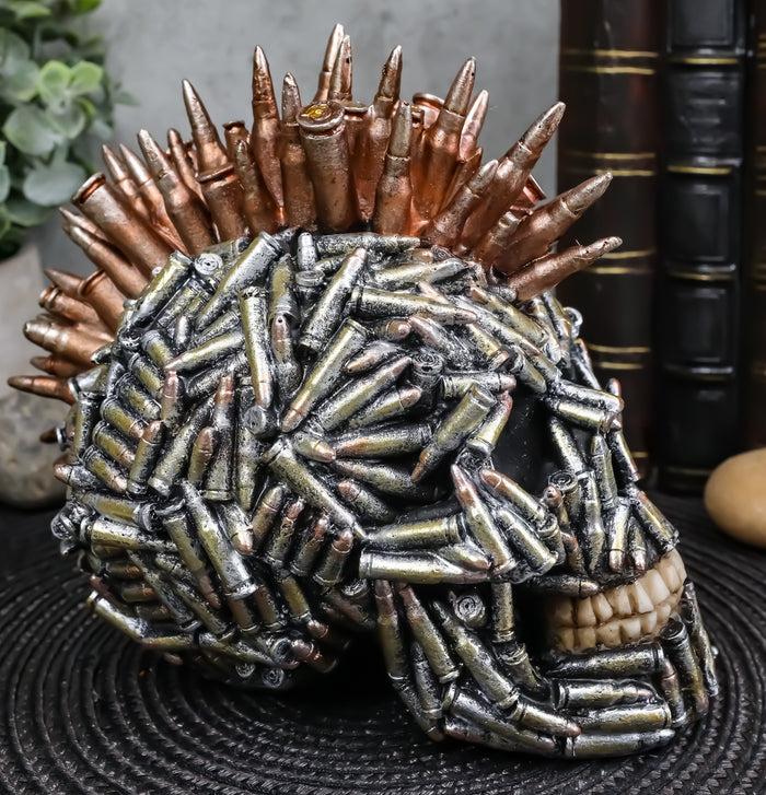 Ebros Gift Ebros Military World War Rifle Bullet Shell Casings Mohawk Punk Skull Figurine