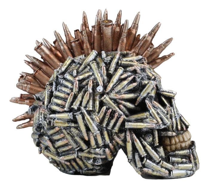 Ebros Gift Ebros Military World War Rifle Bullet Shell Casings Mohawk Punk Skull Figurine