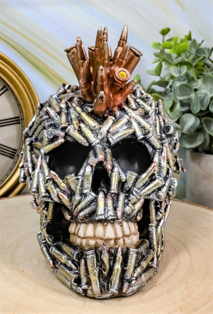 ebros gift Ebros Military World War Rifle Bullet Shell Casings Mohawk Punk Skull Figurine