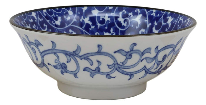 Ebros Gift Ebros Ming Style Floral Vines Ceramic Bowls Pack Of 5 Made In Japan 32oz 8"Dia