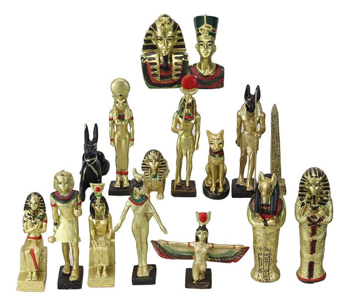 Ebros Gift Ebros Miniature Egyptian Obelisk Gods Goddesses Pharaoh And Royalty Figurine Set Of 16