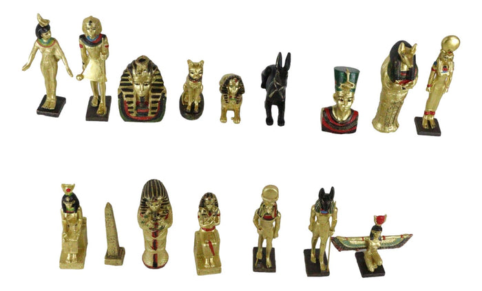Ebros Gift Ebros Miniature Egyptian Obelisk Gods Goddesses Pharaoh And Royalty Figurine Set Of 16
