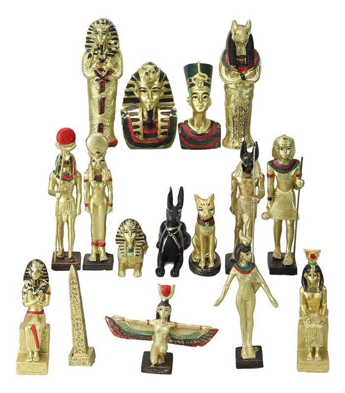 Ebros Gift Ebros Miniature Egyptian Obelisk Gods Goddesses Pharaoh And Royalty Figurine Set Of 16