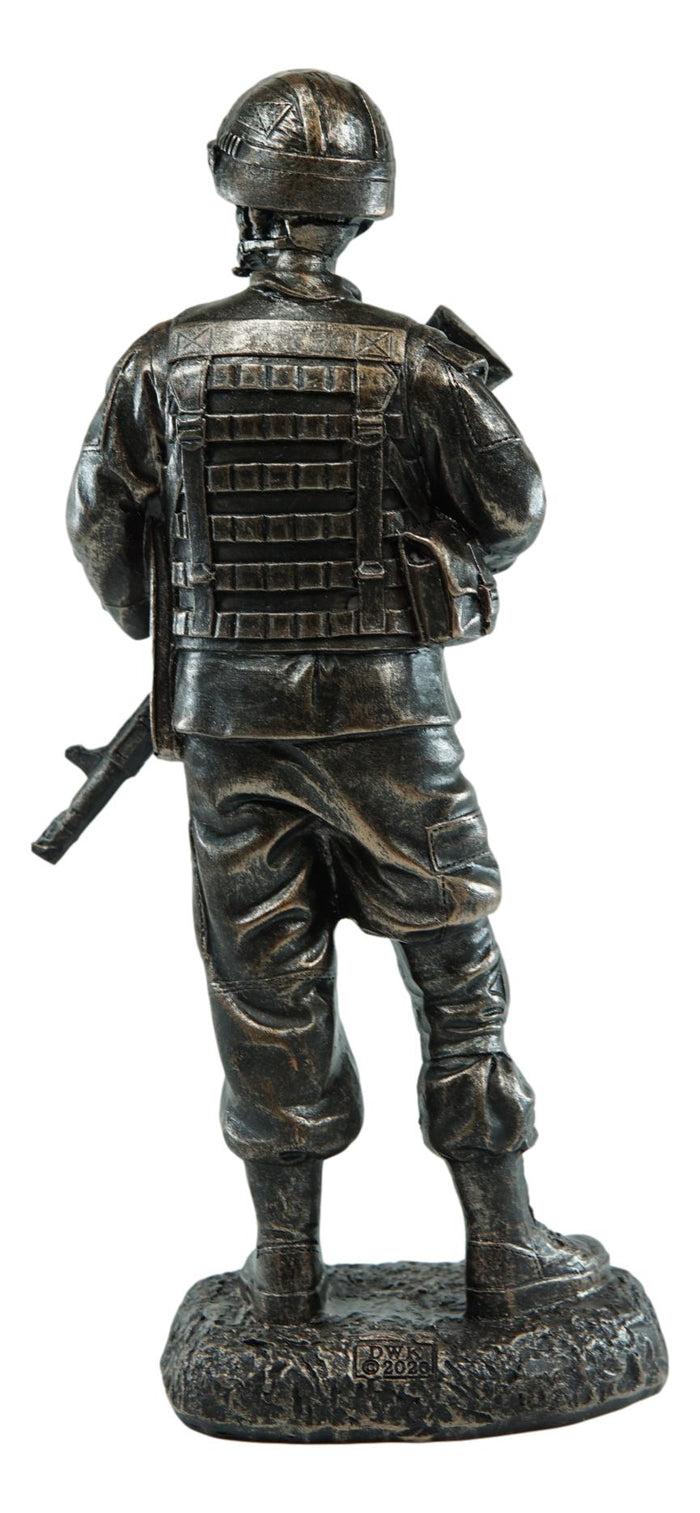 Ebros Gift Ebros Modern Military Marine Soldier On Guard Carrying Rifle Decorative Figurine 10"H
