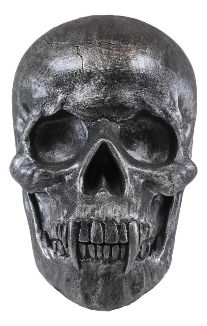 Ebros Gift Ebros Morbid Ghastly Demon Vampire Fanged Skull Hanging Wall Decor Plaque 9"H