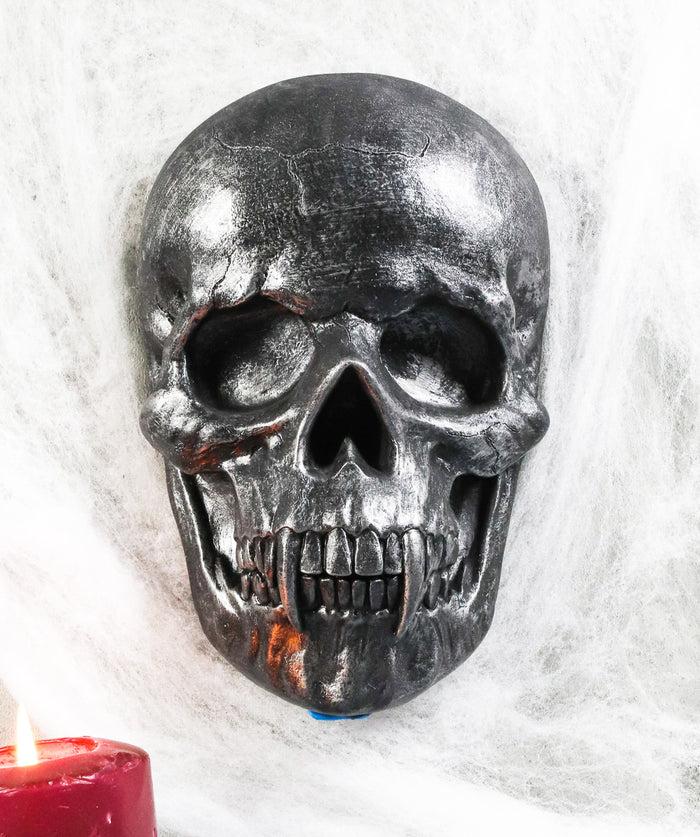 ebros gift Ebros Morbid Ghastly Demon Vampire Fanged Skull Hanging Wall Decor Plaque 9"H