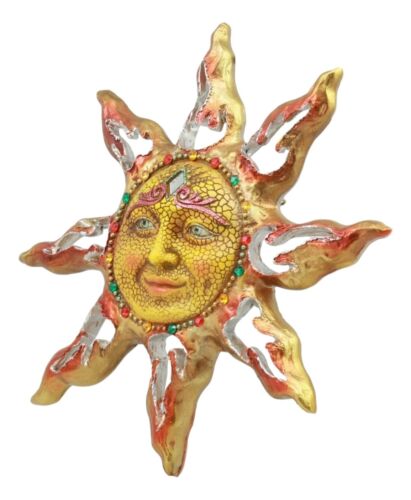 Ebros Gift Ebros Mosaic Celestial Solar Radiant Surya Sun God Wall Decor 11"Wide Figurine
