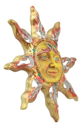 Ebros Gift Ebros Mosaic Celestial Solar Radiant Surya Sun God Wall Decor 11"Wide Figurine