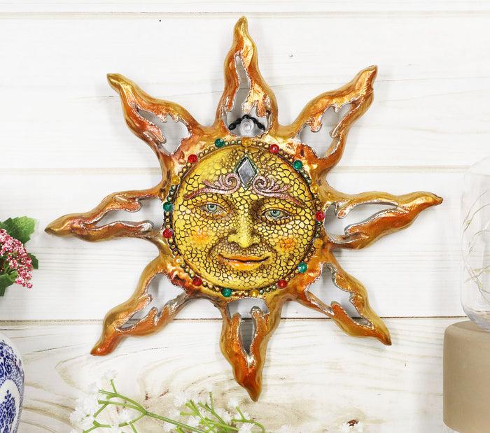 ebros gift Ebros Mosaic Celestial Solar Radiant Surya Sun God Wall Decor 11"Wide Figurine