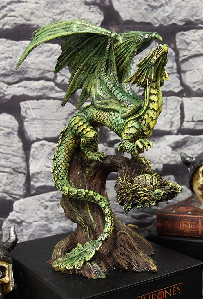 Ebros Gift Ebros Mother And Baby Gaia Tree Earth Dragon Wyrmling Statue Figurine SET OF 2