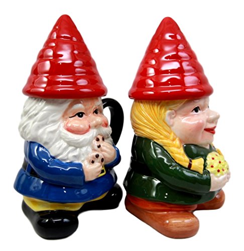 Ebros Gift Ebros Mr & Mrs Gnome Couple Ceramic Mug Coffee Cup Set Home Kitchen Figurine