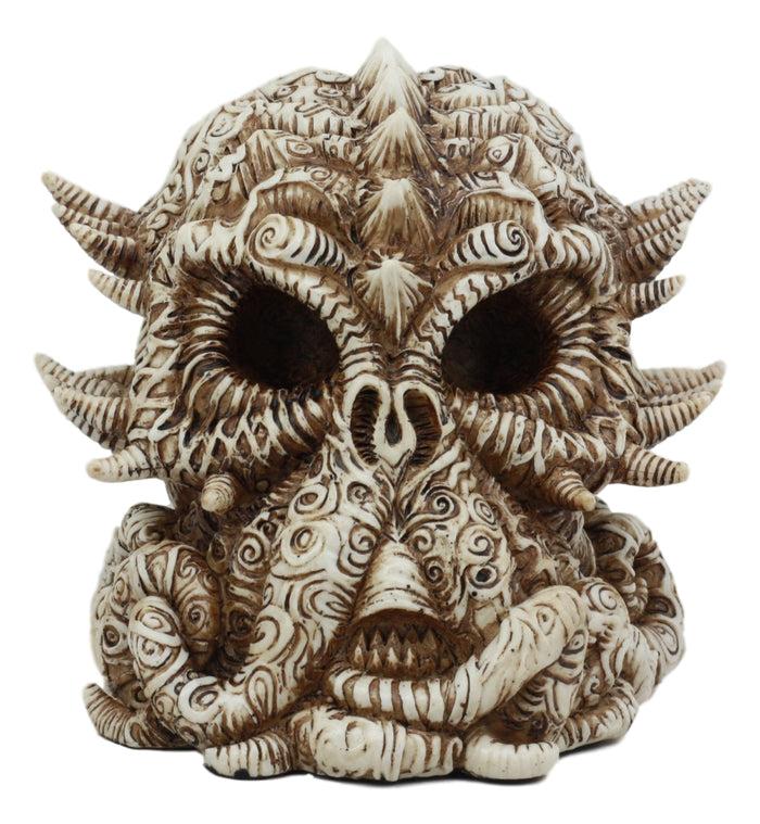 Ebros Gift Ebros Mythological God Cthulhu Skull Statue 7" Long Alien Monster Kraken Octopus Decorative Figurine