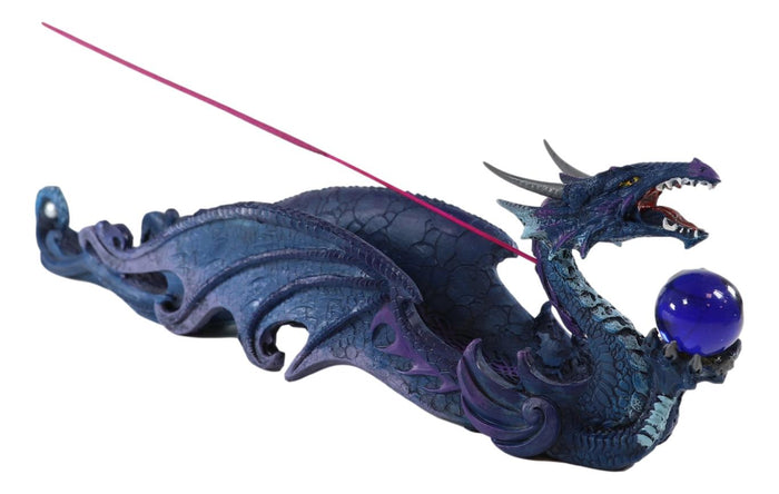 Ebros Gift Ebros Myths And Legends Blue Leviathan Deep Sea Dragon Incense Stick Holder Figurine