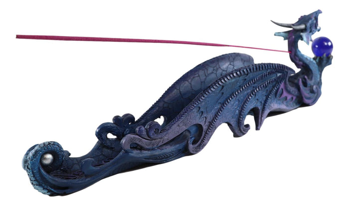 Ebros Gift Ebros Myths And Legends Blue Leviathan Deep Sea Dragon Incense Stick Holder Figurine