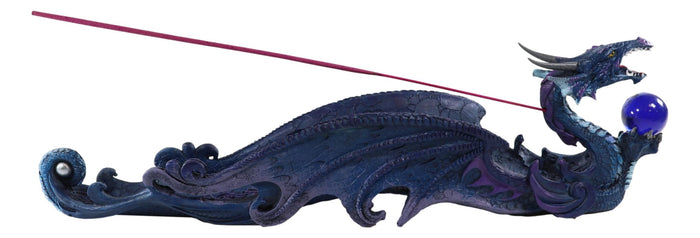 Ebros Gift Ebros Myths And Legends Blue Leviathan Deep Sea Dragon Incense Stick Holder Figurine