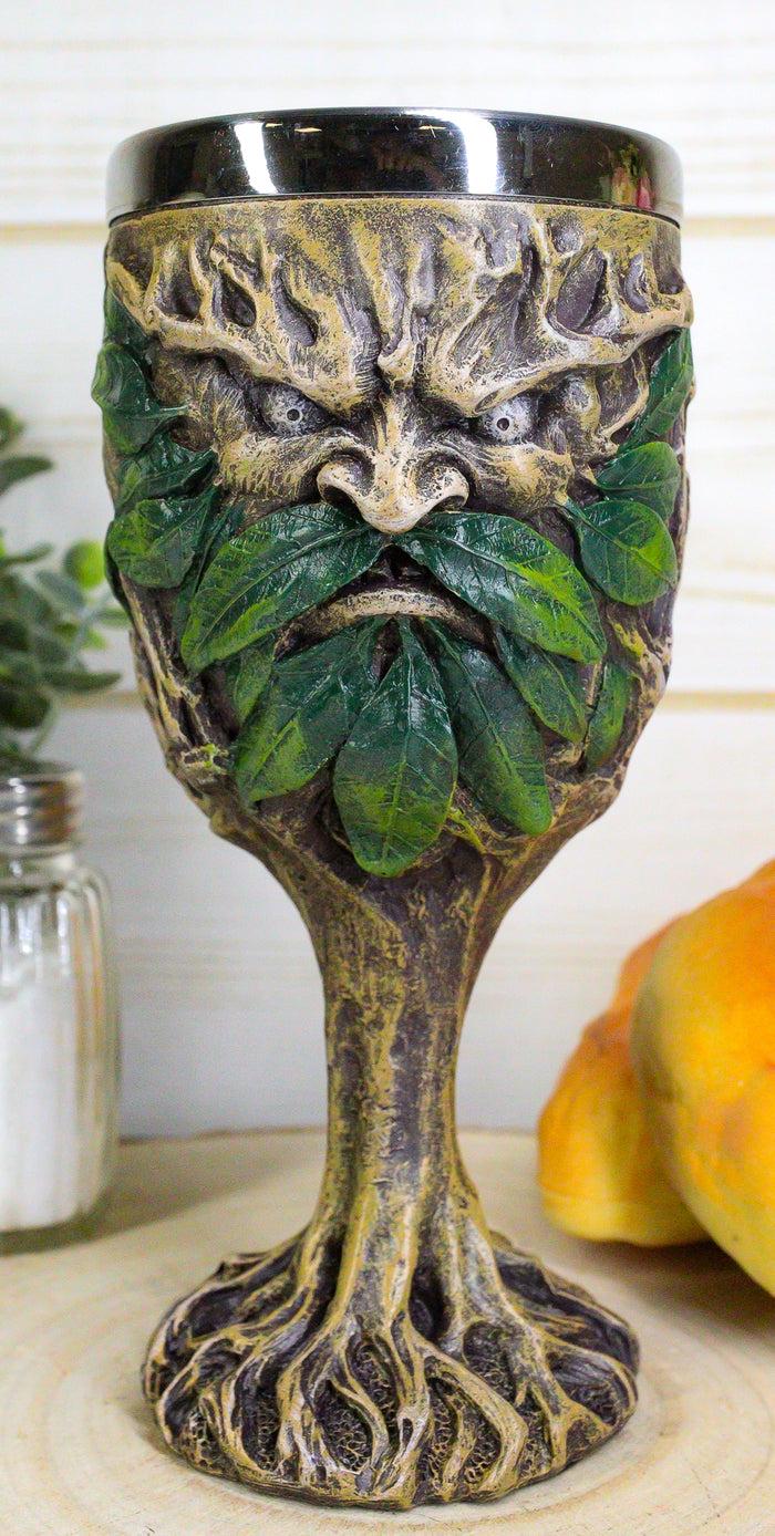 ebros gift Ebros Myths & Legends Mysterious Forest Spirit Greenman Deity Wine Goblet Chalice Cup