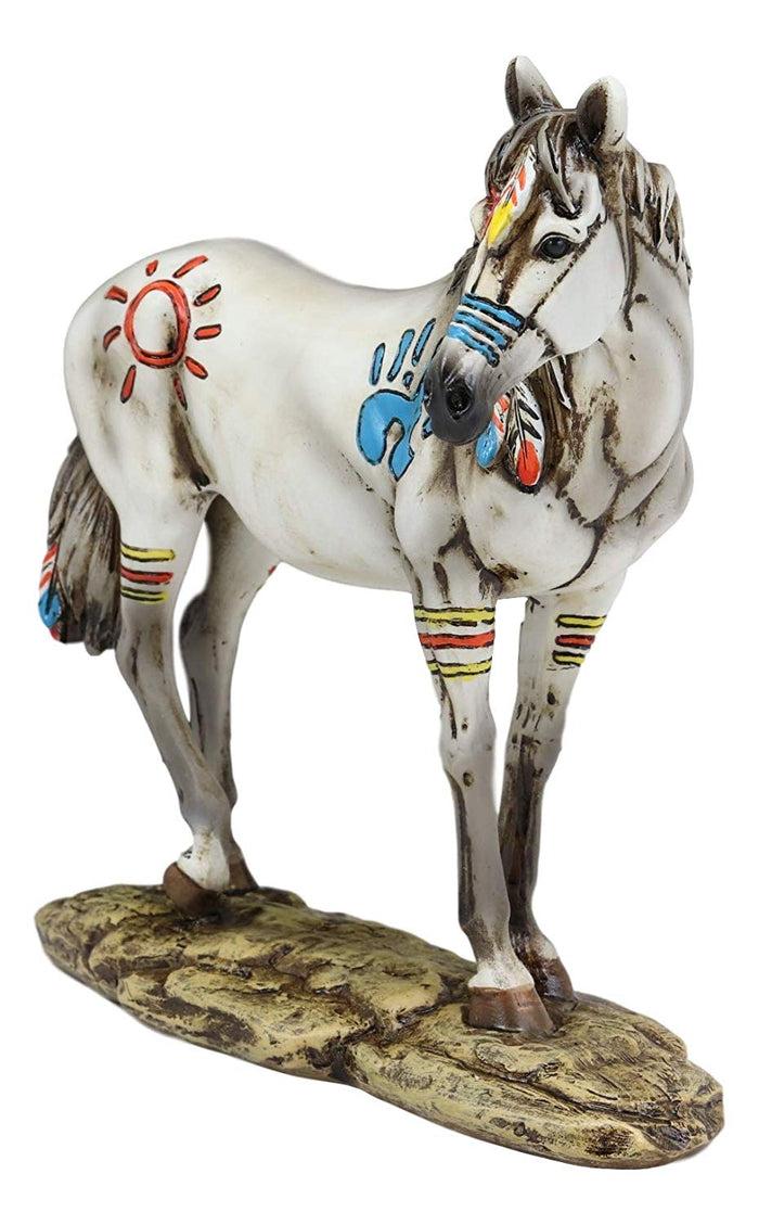 Ebros Gift Ebros Native Indian Tribal Beauty Medicine Spirit Horse Hand Crafted Statue 8"H Decor