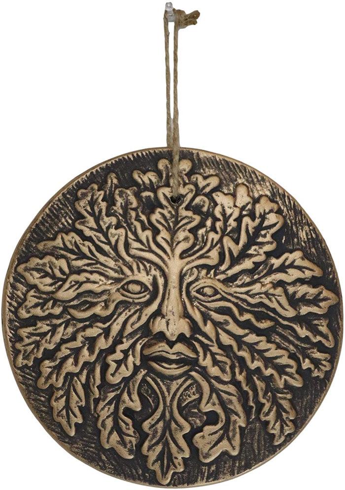 Ebros Gift Ebros Nature Spirit God Celtic Greenman Terracotta Round Medal Wall Decor Plaque