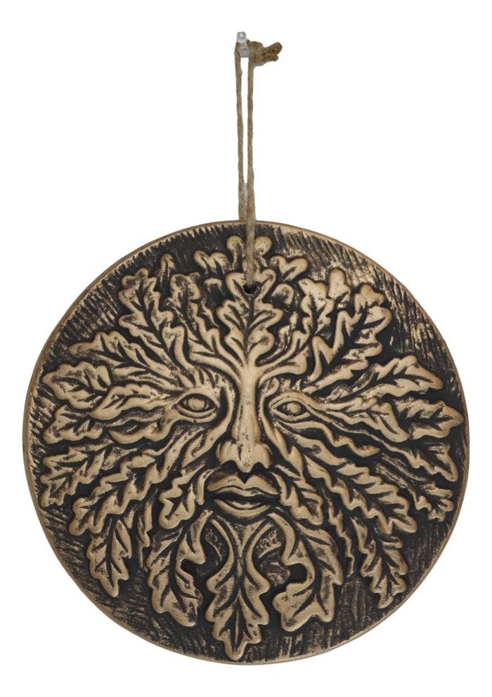 Ebros Gift Ebros Nature Spirit God Celtic Greenman Terracotta Round Medal Wall Decor Plaque