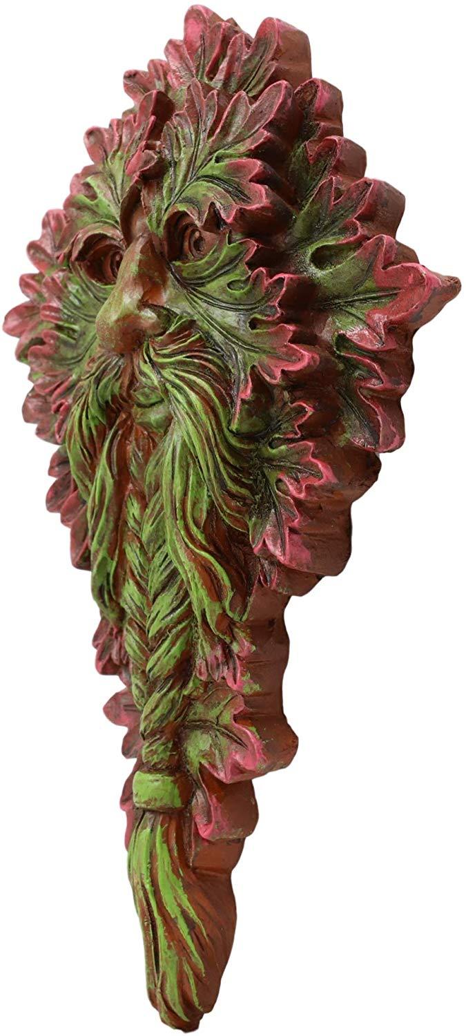 Ebros Gift Ebros Nature Spirit God Celtic Myrtle Greenman Hanging Wall Decor Plaque 8.5" High