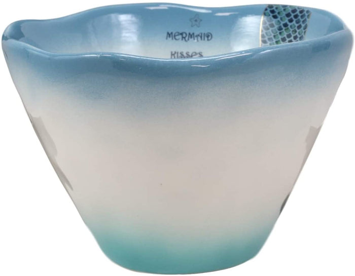 Ebros Gift Ebros Nautical Blue Mermaid Kisses Starfish Wishes Small Soup Bowl 16oz Set Of 2