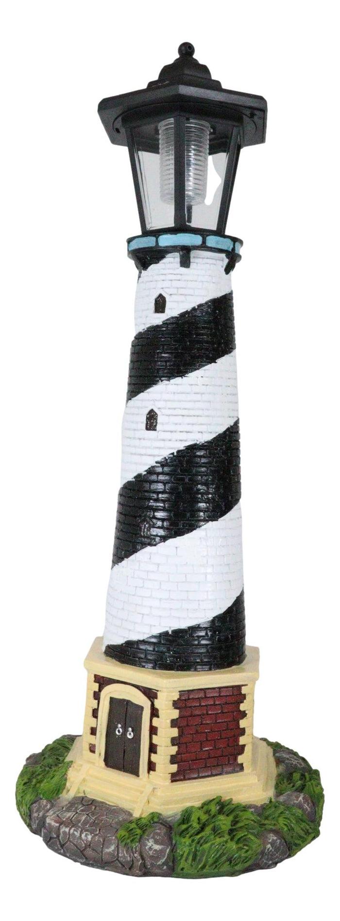 Ebros Gift Ebros Nautical Cape Hatteras Lighthouse Statue 20.5" Tall With Solar Lantern LED
