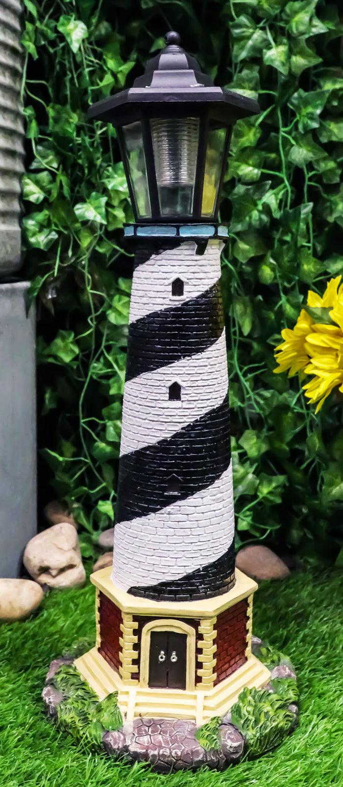 ebros gift Ebros Nautical Cape Hatteras Lighthouse Statue 20.5" Tall with Solar Lantern LED