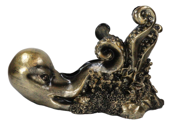 Ebros Gift Ebros Nautical Deep Ocean Octopus Wine Holder Cephalopod Giant Creature Kraken Wine Caddy Figurine 11"Long