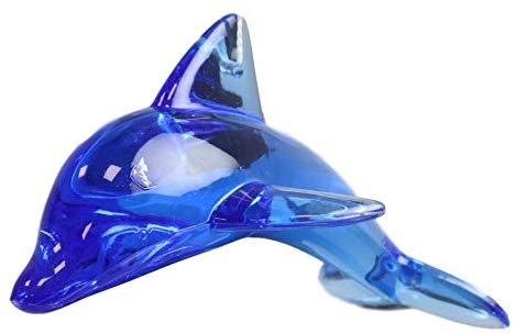 Ebros Gift Ebros Nautical Marine Blue Swimming Dolphin Wind Chime 22" Long Acrylic Glass With Aluminum Rods