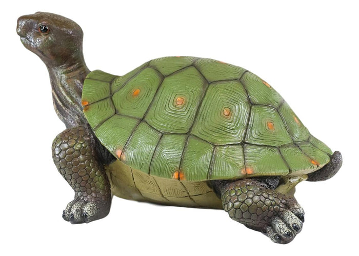 Ebros Gift Ebros Nautical Marine Realistic Green Tortoise With Head Raised Statue 16.5"L