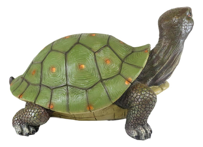 Ebros Gift Ebros Nautical Marine Realistic Green Tortoise With Head Raised Statue 16.5"L
