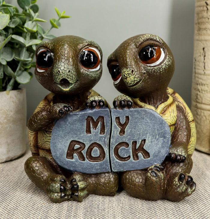 Ebros Gift Ebros Nautical 'My Rock' Loving Romantic Turtle Couple Figurines 2 Parts Set