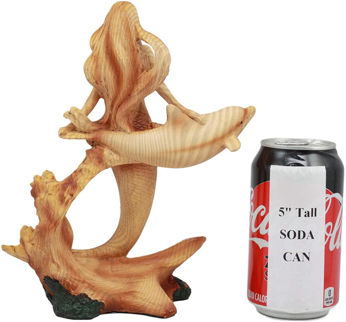 Ebros Gift Ebros Nautical Ocean Marine Mermaid Princess With Dolphin Decor Statue 9" Tall