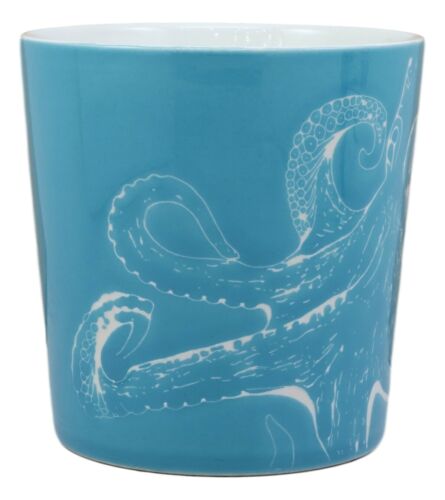 Ebros Gift Ebros Nautical Ocean Marine Octopus Beverage Blue Stoneware Ceramic Mug Decor