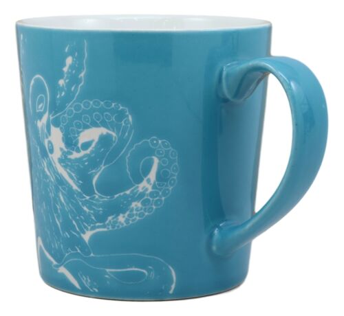 Ebros Gift Ebros Nautical Ocean Marine Octopus Beverage Blue Stoneware Ceramic Mug Decor