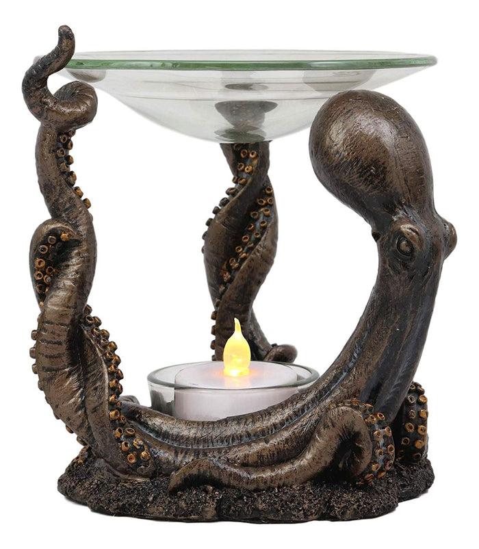 Ebros Gift Ebros Nautical Ocean Marine Octopus Oil Warmer Or Wax Tart Burner Candle Holder Statue
