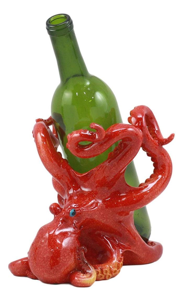 ebros gift Ebros Nautical Octopus Wine Holder 8"Wide Cephalopod Giant Creature Kraken Wine Caddy