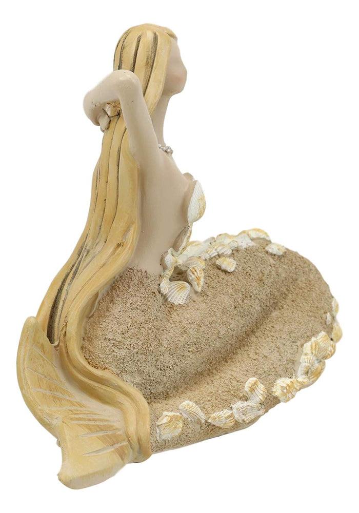 Ebros Gift Ebros Nautical Sand Brown Abstract Mermaid With Sea Shell Ornaments Figurine