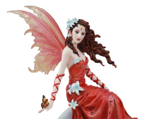 Ebros Gift Ebros Nene Thomas Celestial Cupid Moon Crimson Wedding Fairy In Red Gown Statue