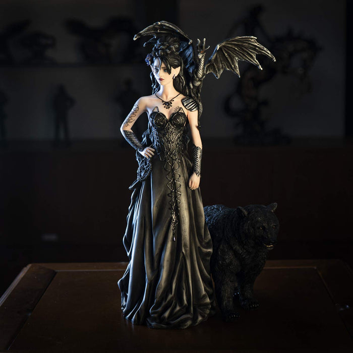 Ebros Gift Ebros Nene Thomas Mistress Of Lycani With Winged Dragon And Bear Figurine Statue