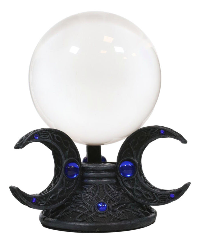 Ebros Gift Ebros Neopagan Sacred Moon Triple Goddess Glass Gazing Ball Figurine 6.5" H