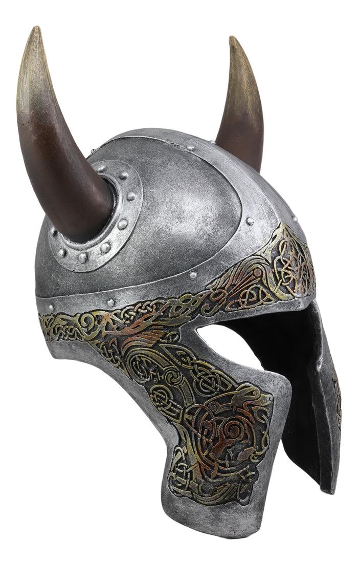 Ebros Gift Ebros Norse Mythology Horned Valhalla Viking Helmet Decor Sculpture 16.25" Tall